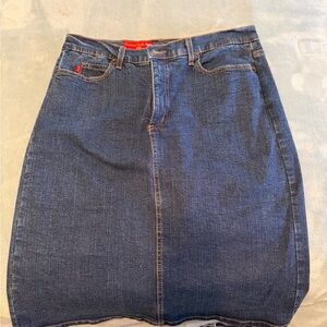 NYDJ Dark Blue Denim Skirt